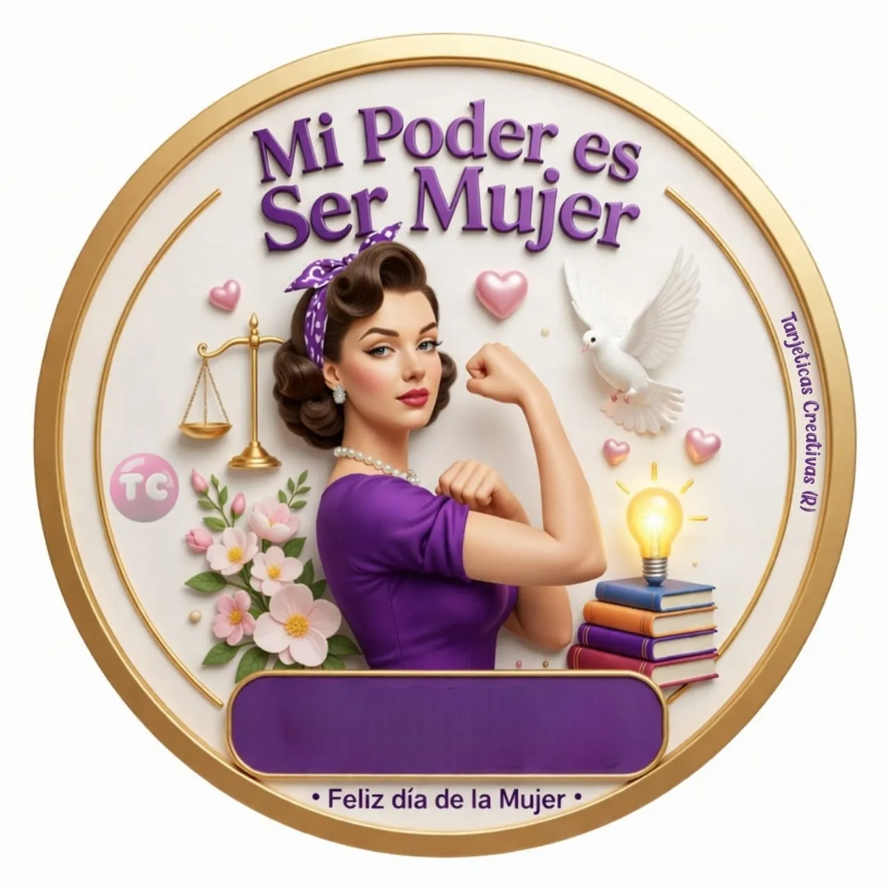 Tarjeta Día de la Mujer - Fuerza