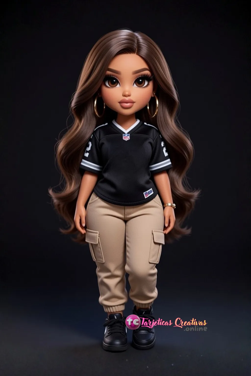 Mujer de pelo castaño parada con ropa deportiva