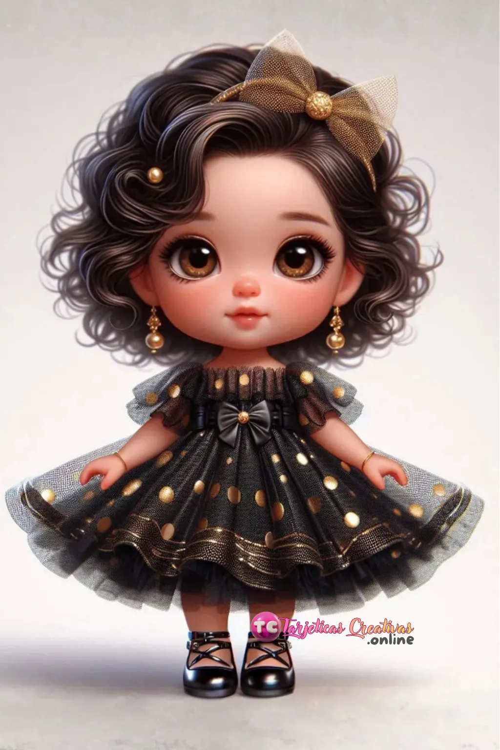 Bebe hermosa pelo castaño parada con tutu